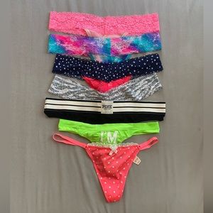 Set of 7 Victoria’s Secret thongs NWOT